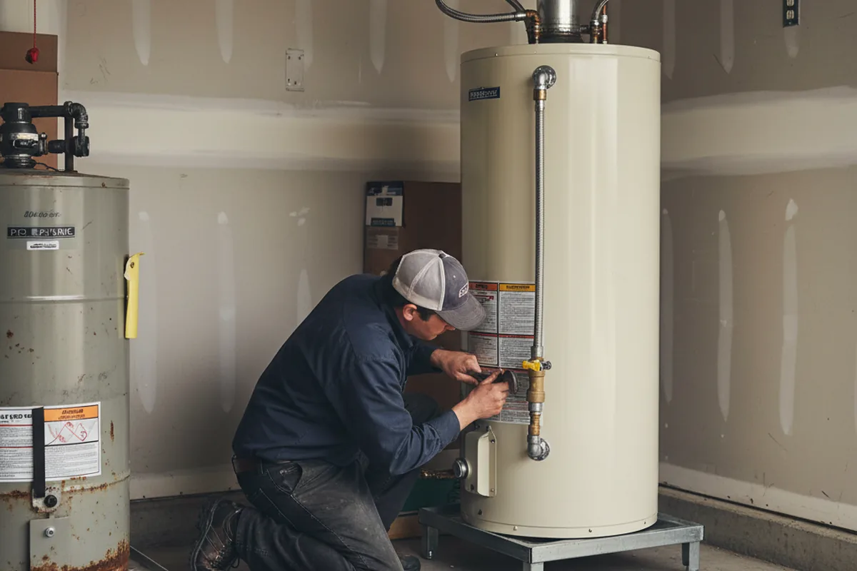 Water heater and shutoff valve replacement in Mount Braddock